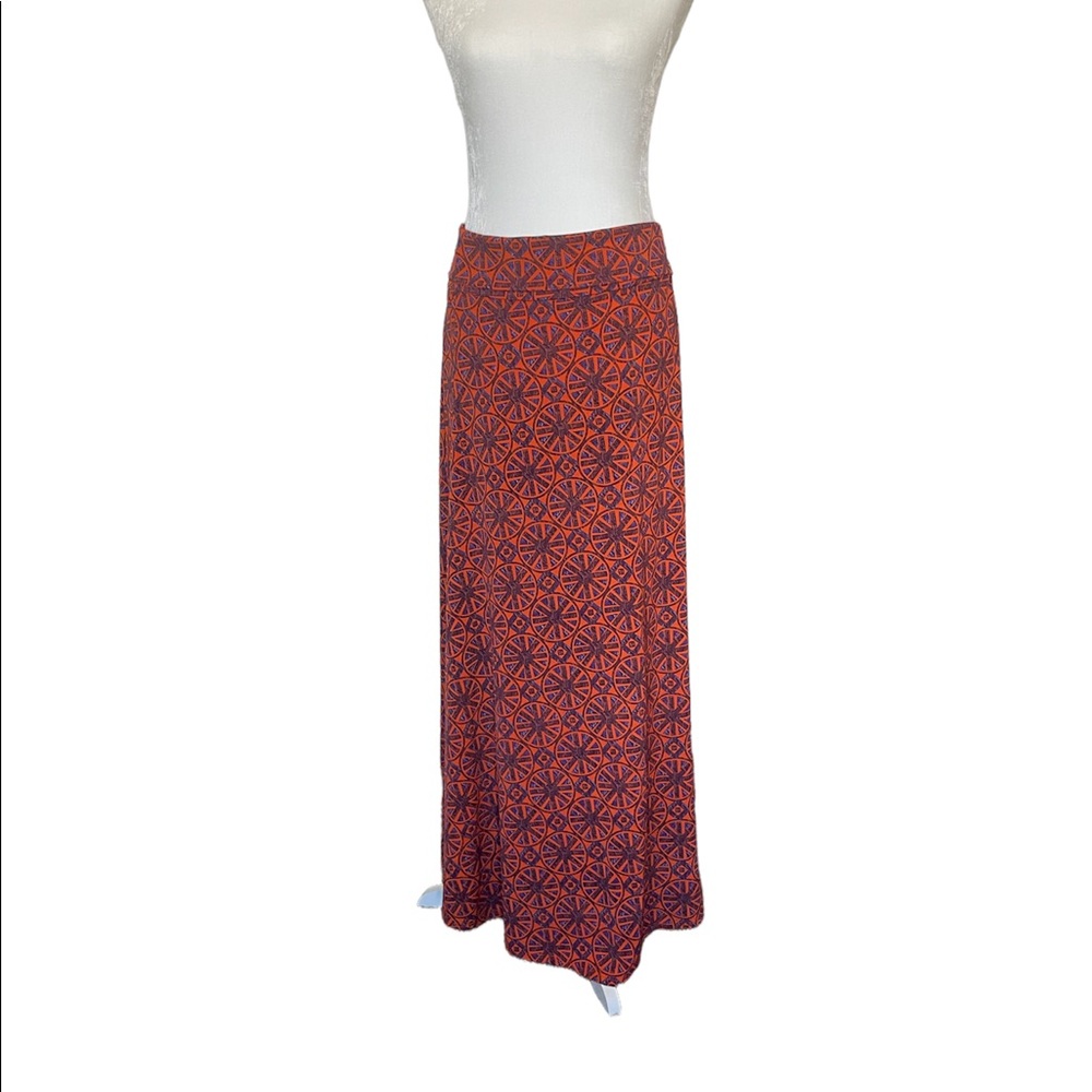 LulaRoe Orange Maxi Skirt Medium